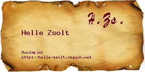 Helle Zsolt névjegykártya